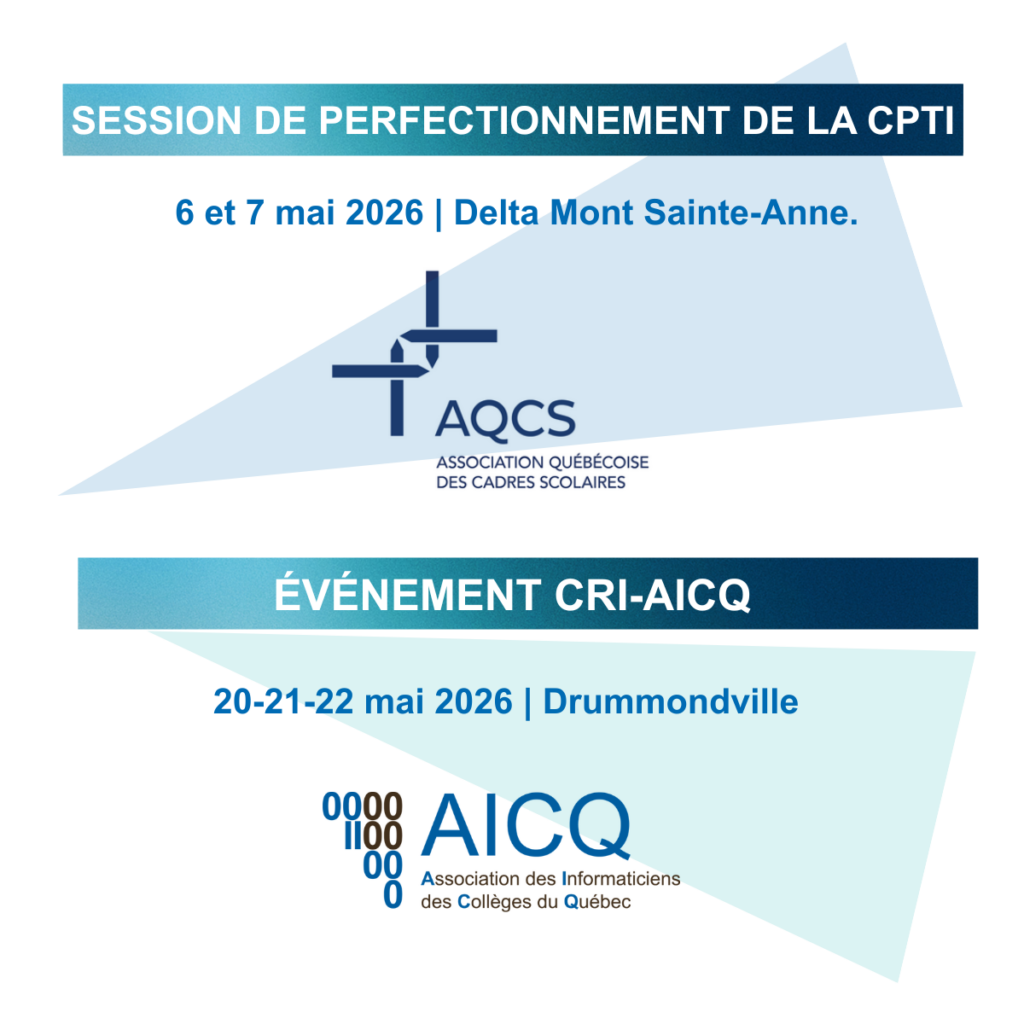Visuel promotionnel des colloque de l'AICQ et de l'AQCS
